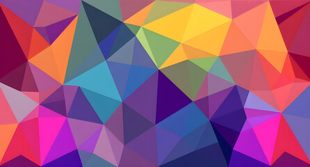 Obraz premium Colorful polygonal triangle professional work vector illustration 