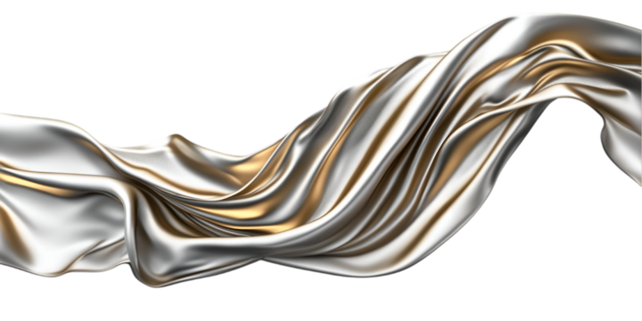 Silver and gold flowing fabric elegant luxury design