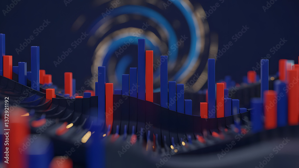 Poster data visualization abstract: a dynamic, abstract composition showcasing data visualization, with vib