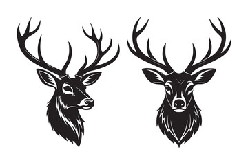 Deer Head Silhouette Collection