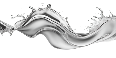 Silver liquid wave splash abstract background design,