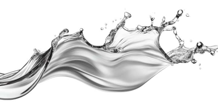 Silver Water Splash Dynamic Flowing Liquid - Powered by Adobe