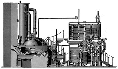 Brewery equipment. Publication of the "Meyers encyclopedia", Vol. 7, Leipzig, Germany, 1910.