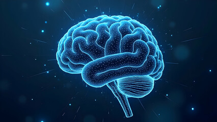 Fototapeta premium Neural Blockchain: Brain Network Structure Vector Art 