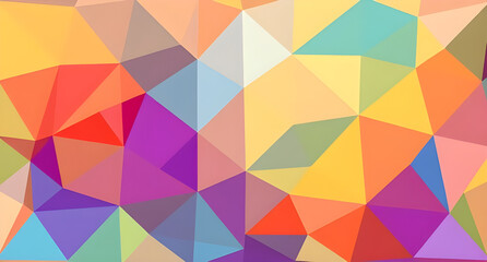 Colorful polygonal triangle professional work vector illustration 