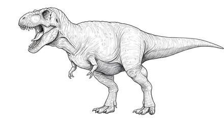 Fototapeta premium T-Rex Dinosaur Sketch