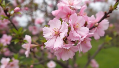 Beautiful pink and white flowers blooming in a colorful garden