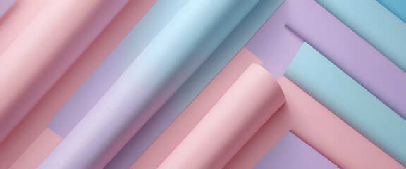 Pastel Paper Rolls Abstract Background