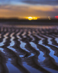 sunset on the beach Belgium