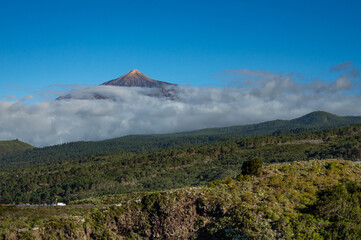 Obraz premium Aerial view at the Teide volcano in Tenerife.