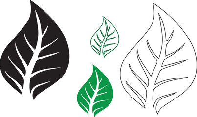 Leaf vector, Nature illustration, Green leaf icon, Black leaf silhouette, Botanical design, Eco-friendly symbol, Abstract leaf art, Minimalist leaf, Organic logo, Line art leaf, Simple leaf drawing, D