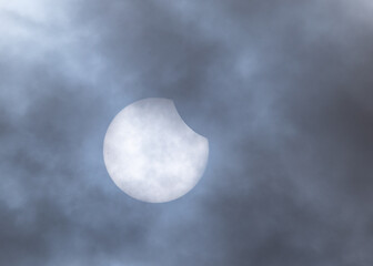 Partial solar eclipse in Galicia, Spain