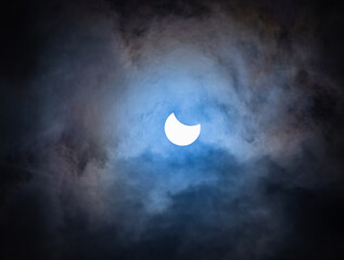 Partial solar eclipse in Galicia, Spain