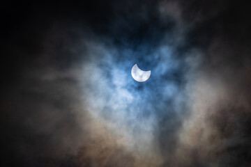 Partial solar eclipse in Galicia, Spain