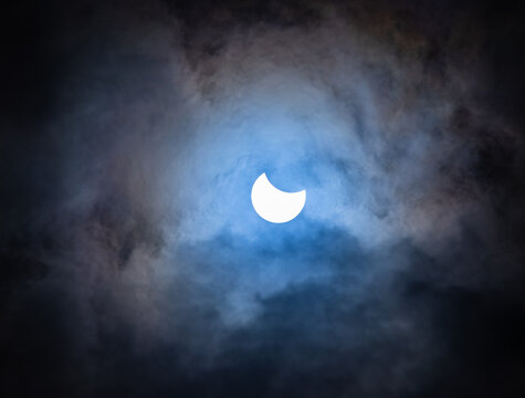 Partial solar eclipse in Galicia, Spain