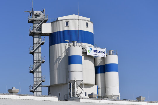 Germany, Essen Cloppenburg, March 30. 2025, Holcim-Fertigteile GmbH, precast concrete plant