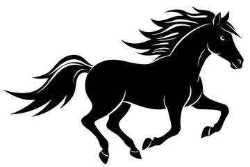 Obraz premium horse silhouette isolated on white