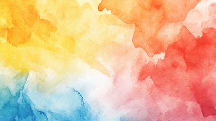 Obraz premium Colorful watercolor washes blend and create a beautiful background design