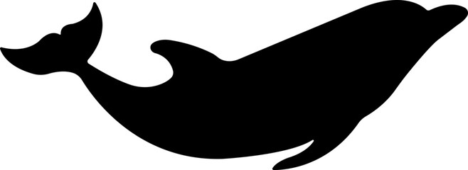 Jumping dolphin fish icon in flat. isolated on transparent background © AbdulJabbar