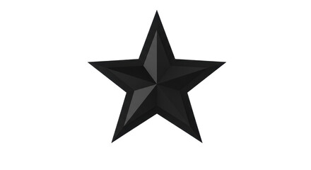 Isolated Black Star Shape