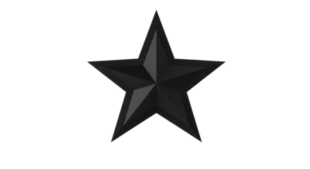Isolated Black Star Shape