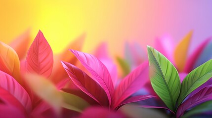 Fototapeta premium A jungle of neon vines that hum with energy, connecting all living things