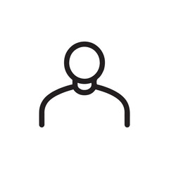 man simple line icon silhouette