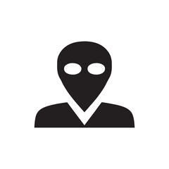 thief with a mask silhouette