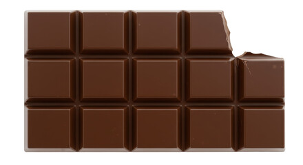 Isolated Chocolate Bar, Bitten