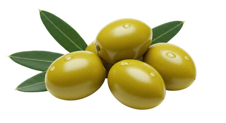 Isolated Green Olives