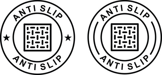 Anti slip labels , vector , stamps
