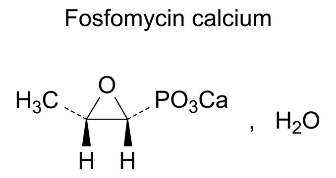 Chemical structure of fosfomycin calcium, drug substance