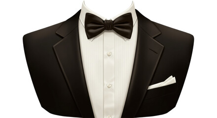 Isolated Black Tuxedo with Bowtie