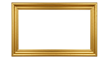 Isolated Gold Frame on White Background