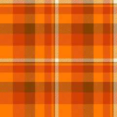 Vibrant autumnal plaid pattern in warm orange and brown hues.  Perfect for fallthemed designs, textiles, or website backgrounds.