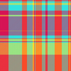 Vibrant multicolor plaid pattern.  Perfect for textile design, fashion, website backgrounds, or any project needing a bold, energetic aesthetic.