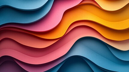 Obraz premium Summer Waves in Bold, Saturated Colors Creating a Vibrant Abstract Background
