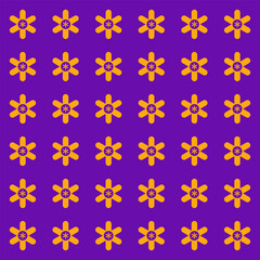 Floral Vector Pattern. Two-color bright spring Flower Ornament Pattern Background - floral graphic design element for web or print.