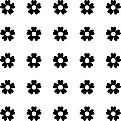 Fototapeta premium Floral Vector Pattern. Two-color bright spring Flower Ornament Pattern Background - floral graphic design element for web or print.