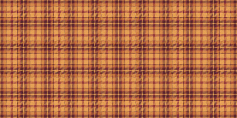 Luxury textile texture pattern, customize vector plaid check. Multicultural seamless fabric tartan background in orange and red colors.