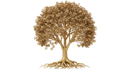 Isolated Golden Tree