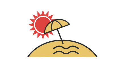 Isolated Beach Scene