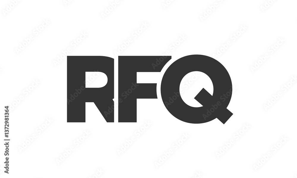 Fototapete rfq logo design template with strong and modern bold text. initial based vector logotype featuring s