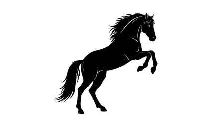 Isolated Black Horse Silhouette