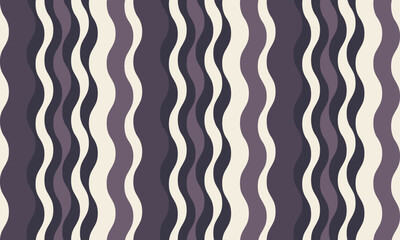 Abstract wavy stripes pattern. Elegant, flowing design in muted purple and beige tones. Perfect for textile prints, website backgrounds, or modern design projects.  Evokes calmness and sophistication.