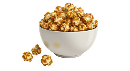 Isolated Caramel Popcorn Bowl