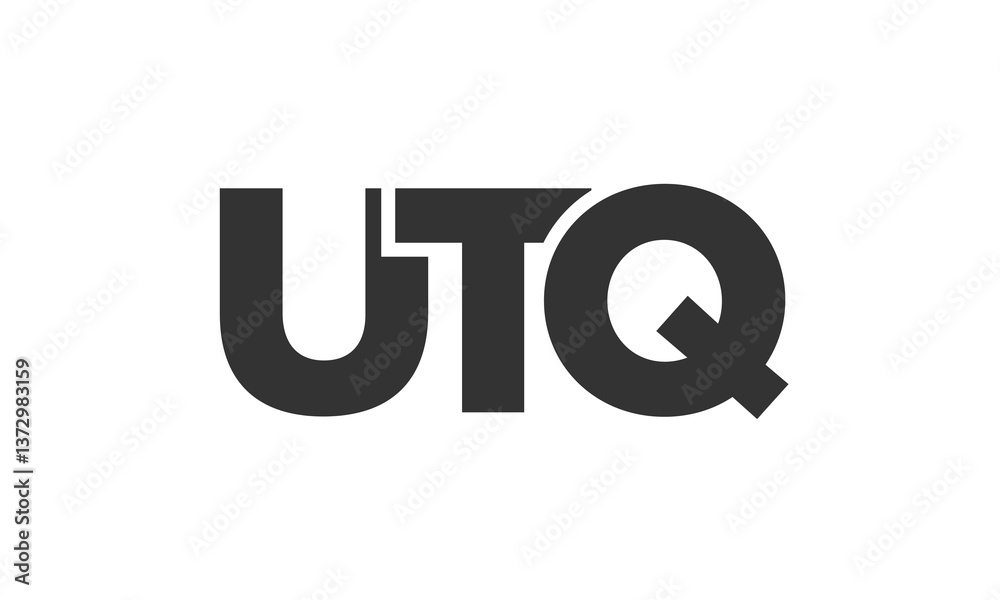 Fototapete utq logo design template with strong and modern bold text. initial based vector logotype featuring s