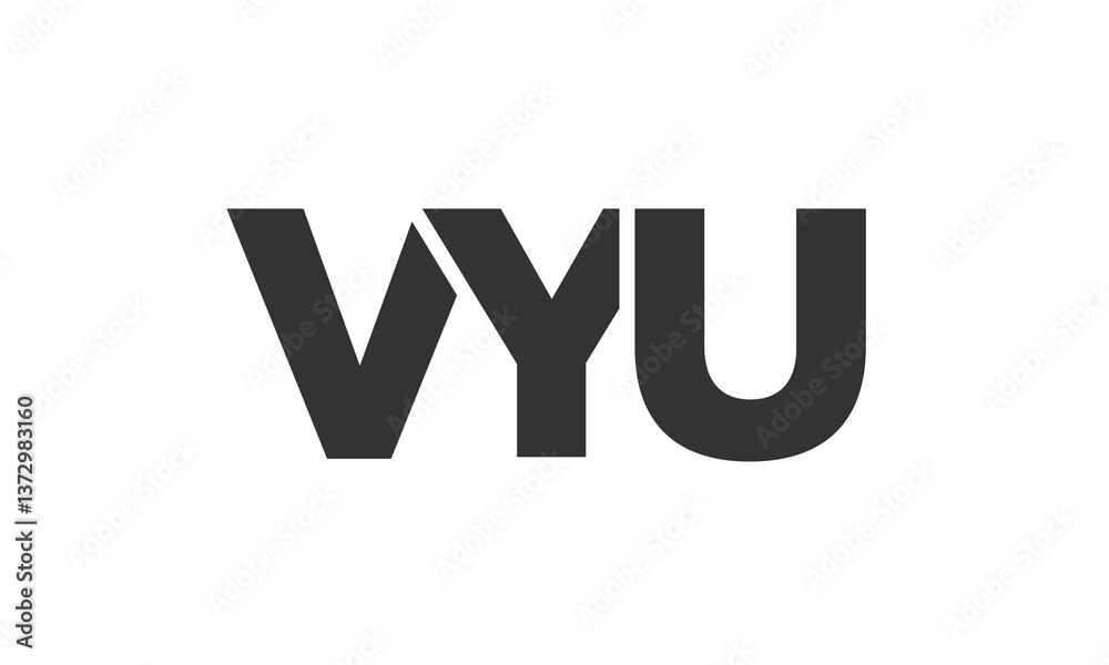 Fototapete vyu logo design template with strong and modern bold text. initial based vector logotype featuring s