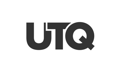 UTQ logo design template with strong and modern bold text. Initial based vector logotype featuring simple and minimal typography. Trendy company identity.