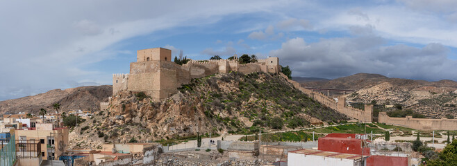Forteresse alcazaba d'Almeria en Espagne